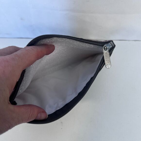 Le Sport Sac NEW Cosmetic Pouch 3 Zippered Pockets Abstract Slim - Picture 4 of 6